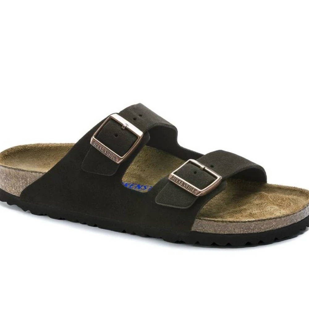 Birkenstock ARIZONA SOFT FOOTBED • mocha Brown • Suede Double Strap Sandals 41